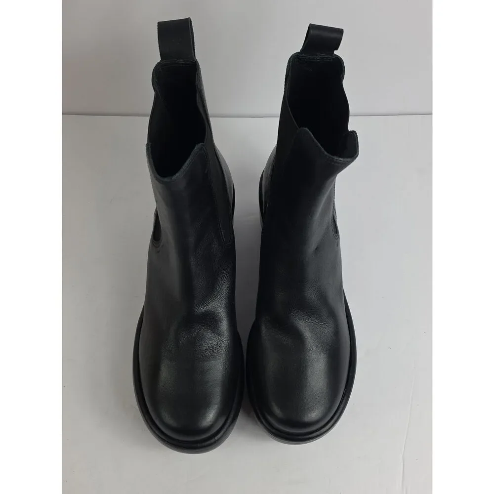 Everlane The Puffa Black Leather Platform Women's Boots